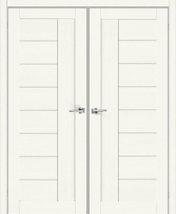 Двойные межкомнатные двери bravo-29-white-wood-magic-fog