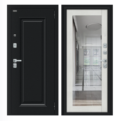 Флэш МФ/BChrome Букле черное/Bianco Melinga 11867