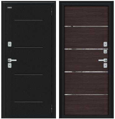 Thermo Лайн/BChrome Букле черное/Wenge Melinga 11890