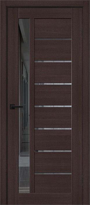 Браво-27 Wenge Melinga / Mirox Grey, межкомнатные двери Браво, экошпон 10642