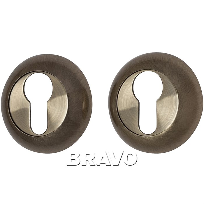 Накладка цилиндровая на круглой розетке Bravo A/Z-4CL AB Бронза 047-0153 - фото 5204