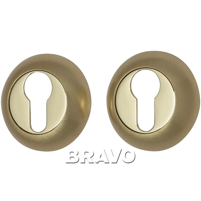 Накладка цилиндровая на круглой розетке Bravo A/Z-4CL SG МатЗолото 047-0156 - фото 5218
