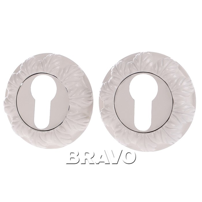 Накладка цилиндровая на розетке "Classic" Bravo А/Z-3CL W БелЭмаль 047-0043 - фото 6002