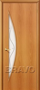 Двери Браво, Bravo, ламинированные,Межкомнатные, 5Ф Л-12 (МиланОрех) 010-0450