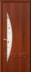 Межкомнатные Двери, Браво, Bravo, ламинированные, 5П Л-11 (ИталОрех) 010-0669