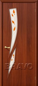 Межкомнатные Двери, Браво, Bravo, ламинированные, 8П Л-11 (ИталОрех) 010-0684