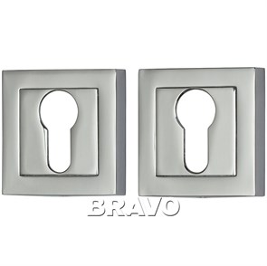 Накладка цилиндровая на квадратной розетке Bravo A/Z-2CL C Хром 046-0029