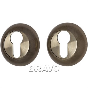Накладка цилиндровая на круглой розетке Bravo A/Z-4CL AB Бронза 047-0153