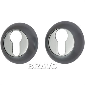 Накладка цилиндровая на круглой розетке Bravo A/Z-4CL SC МатХром 047-0158