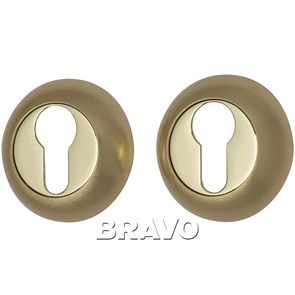 Накладка цилиндровая на круглой розетке Bravo A/Z-4CL SG МатЗолото 047-0156