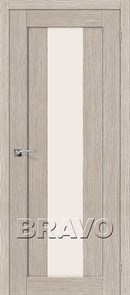 Двери  Порта-25 alu 3D Cappuccino, Межкомнатные двери Браво, Bravo. 092-0033