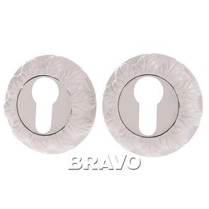 Накладка цилиндровая на розетке "Classic" Bravo А/Z-3CL W БелЭмаль 047-0043