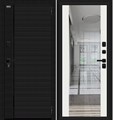Лайнер-3 Black Carbon/Off-white, двери Браво входные с зеркалом купить 033-2160 - фото 22392