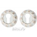 Накладка цилиндровая на розетке "Classic" Bravo А/Z-3CL WG БелЭмаль/Золото 048-0020 - фото 5585